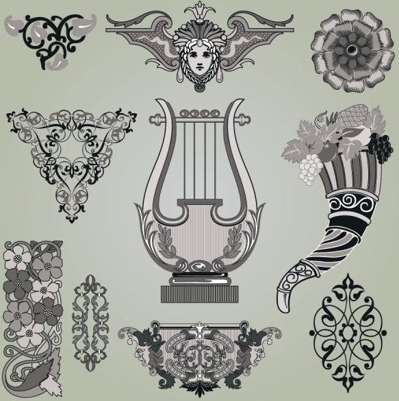 classic traditional pattern 01 vector