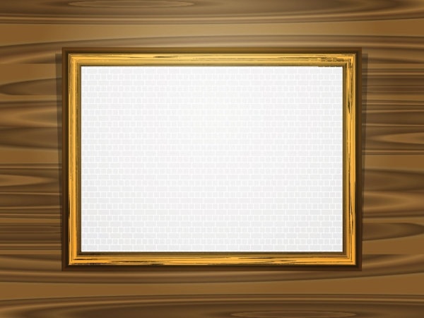 classic wood frame 01 vector