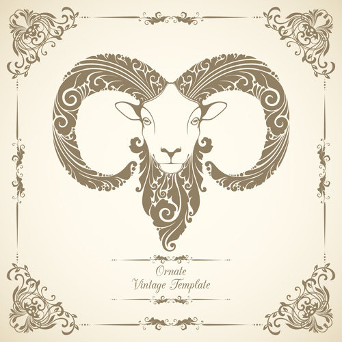 classical background15 goat vector