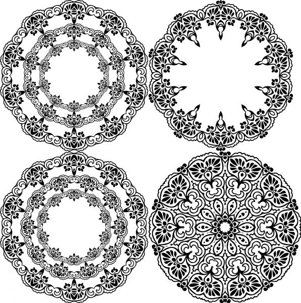 Classical frame design vector illustration in black white Vectors