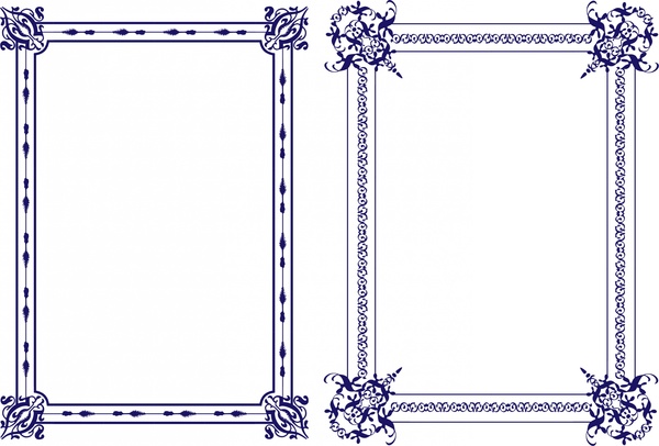 classical frames design violet style decoration