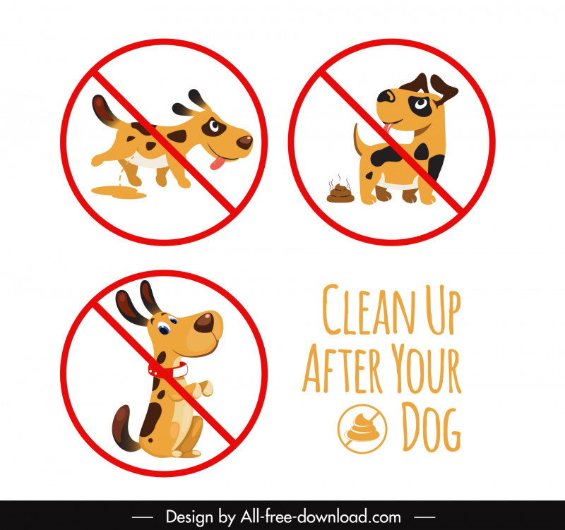 clean up after your dog sign funny dynamic dog  