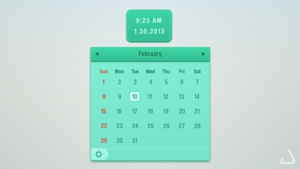 Clock & Calendar PSD