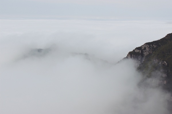 cloud cold fog hill horizontal landscape mist