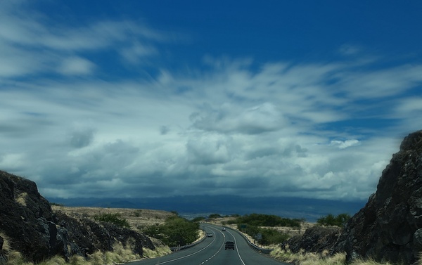 cloud daytime desert highway hill landscape mountain