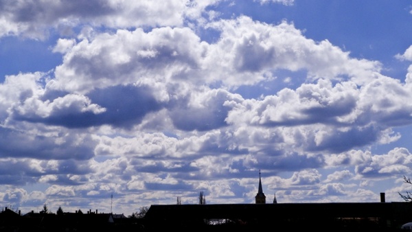 clouds church sky 