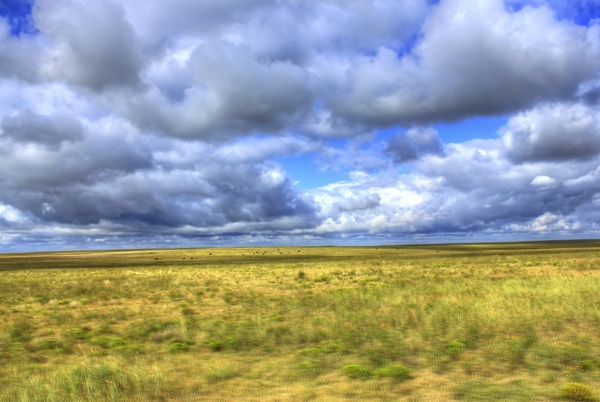 clouds over the plains at mount sunflower kansas