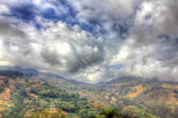 cloudy mountain landscape near haiti baptist mission