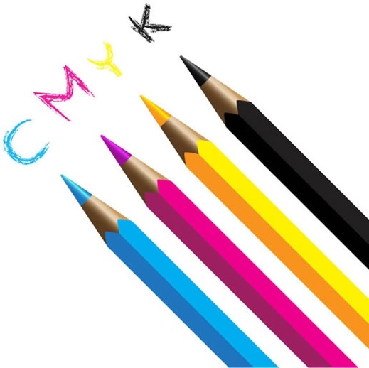 cmyk colored pencils vector
