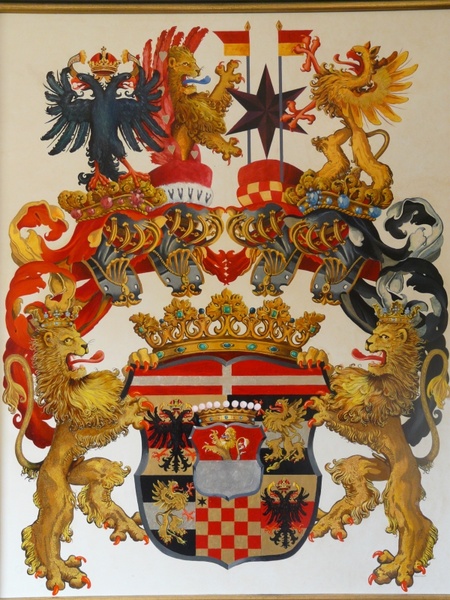 coat of arms painting colorful