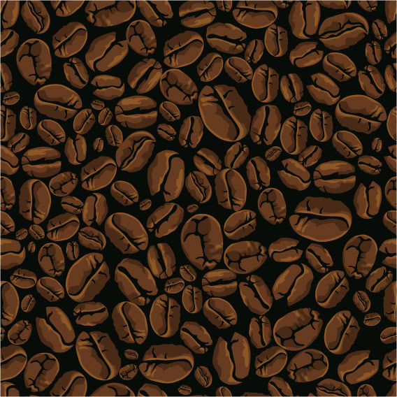 coffee beans backgrounds vector