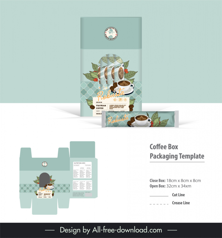 coffee box packaging design elements elegant decor