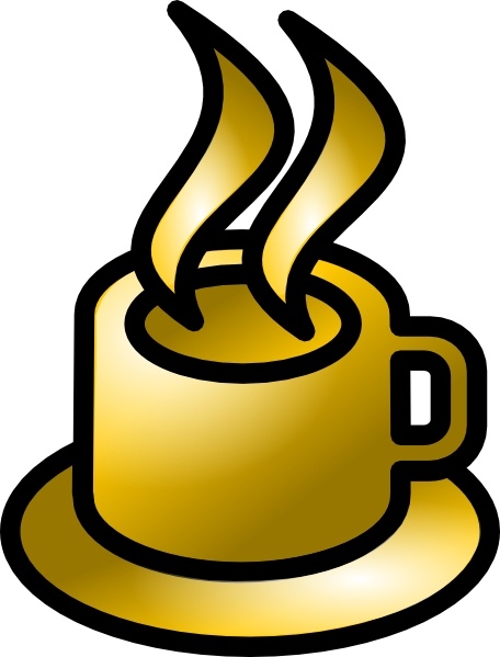 Coffee Cup Gold Theme clip art 