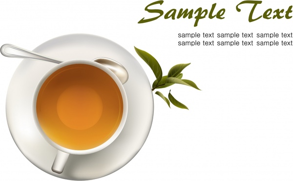 tea advertising background colored 3d realistic design