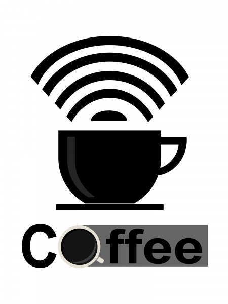coffee for wifi logo icon