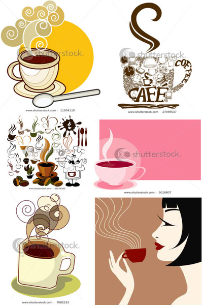coffee icon and background design vector