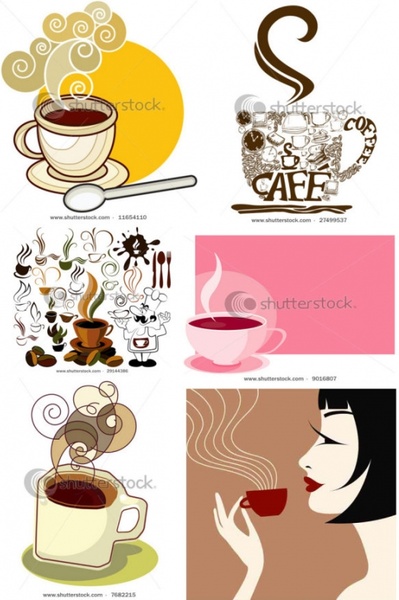 coffee icon and background vector