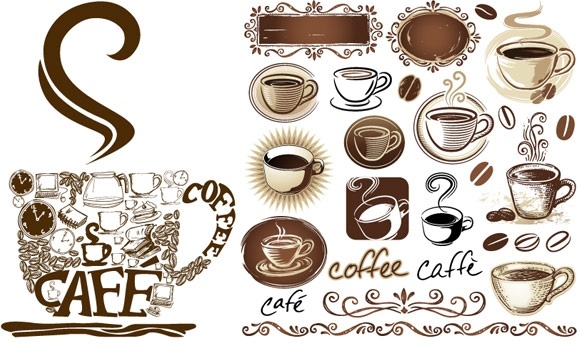 coffee theme vector