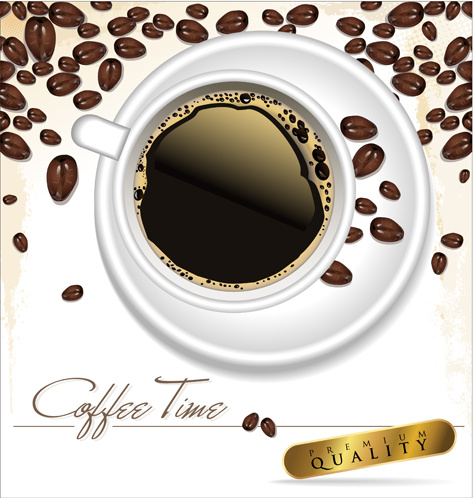 coffee time design vector
