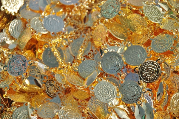 coins shiny gold