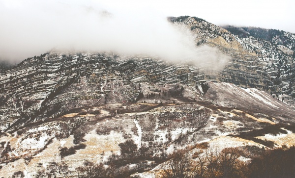 cold eruption fog hill landscape mountain nature