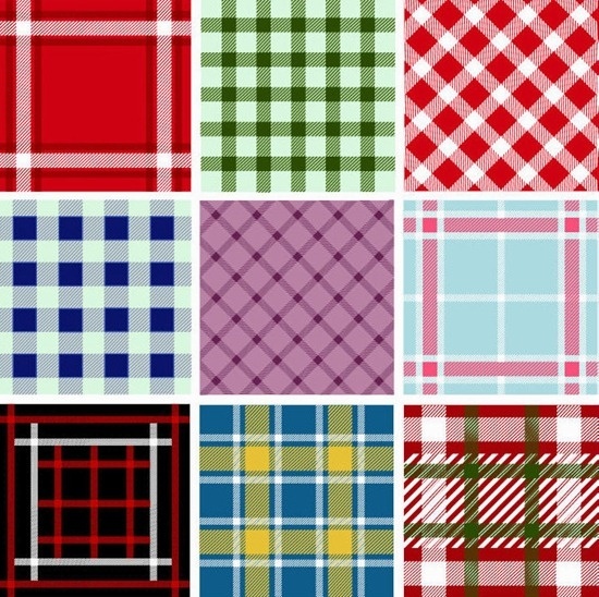 Collection of Seamless Plaid Patterns