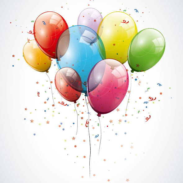 color balloon with festival design vector