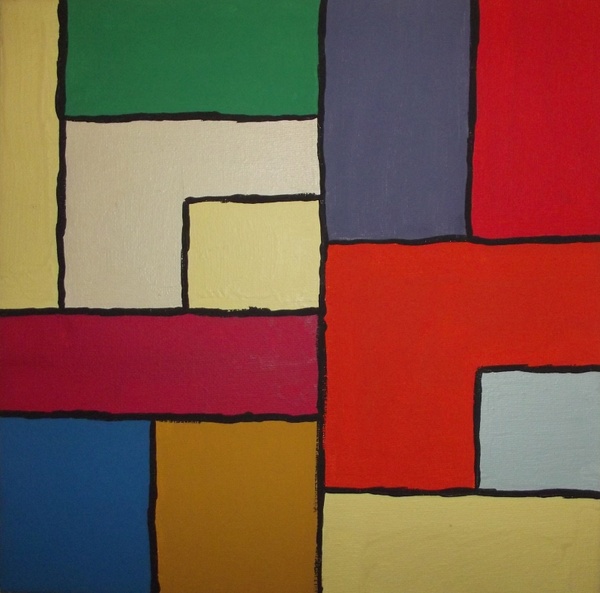 color block art painting