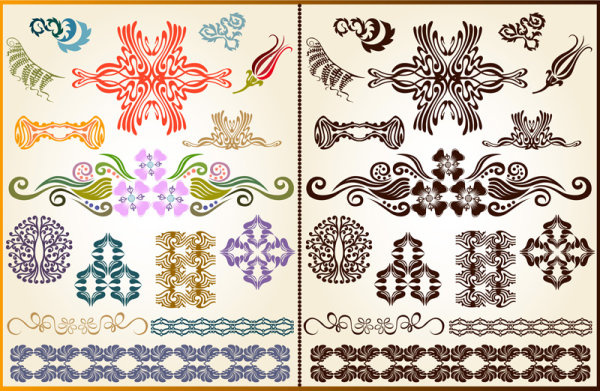 color decorative pattern free vector
