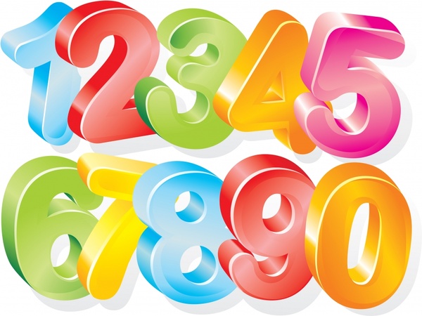 numeral background modern colorful 3d design