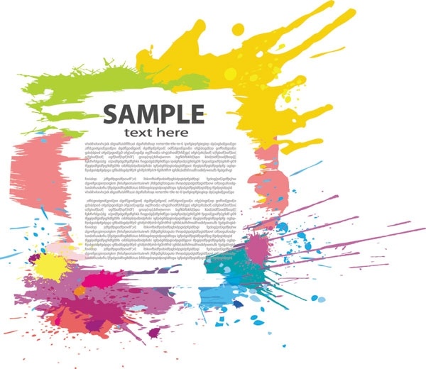 color ink splash poster vector