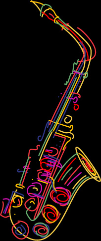 color lines musical instruments vector 