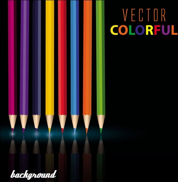 color pencil 01 vector