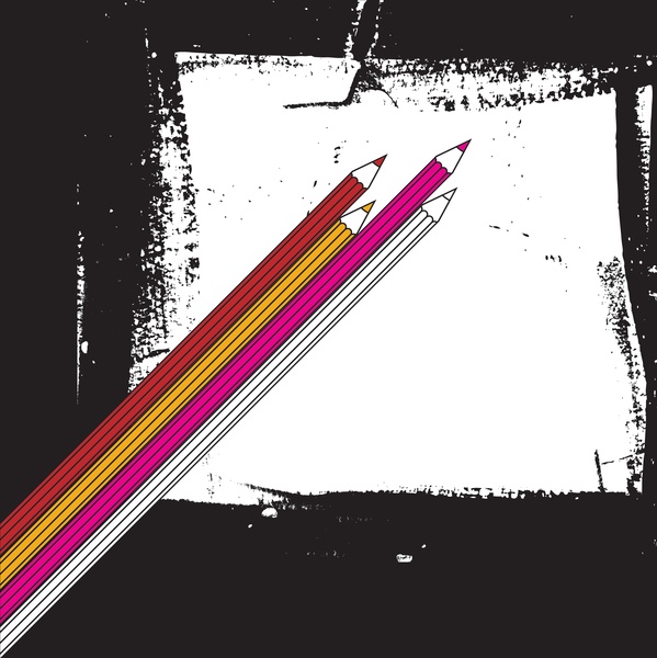 color pencils vector
