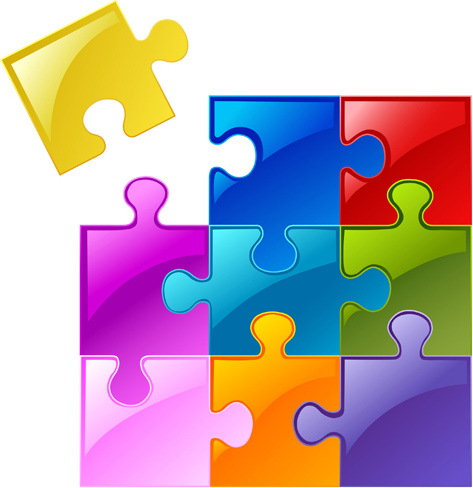 Color puzzle background Vectors graphic art designs in editable .ai ...
