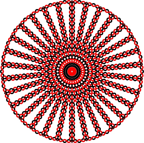 colored circle illustration with interlocking chain design