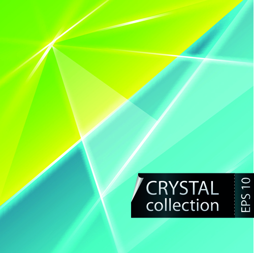 colored crystal triangle shapes vector background