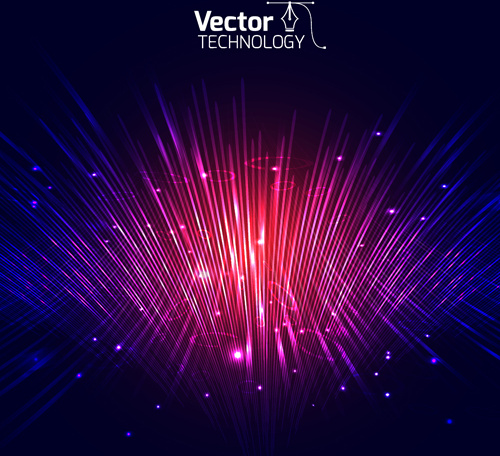 colored glow tech vector background