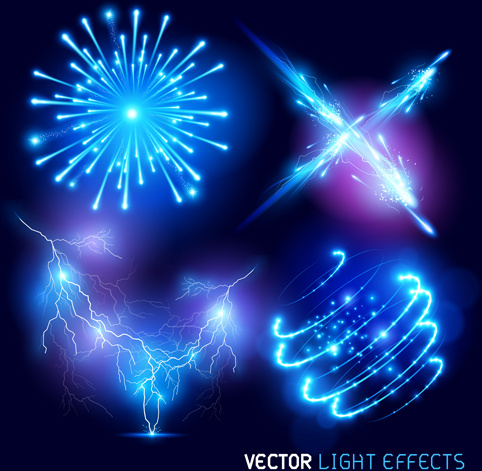 colored light special effects vector