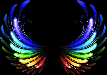 colored light wing vector 