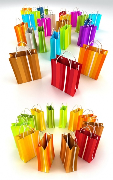 colored paper shopping bag definition picture