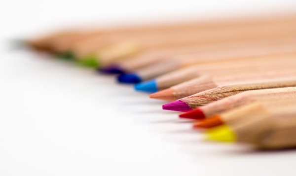 colored pencils pens crayons