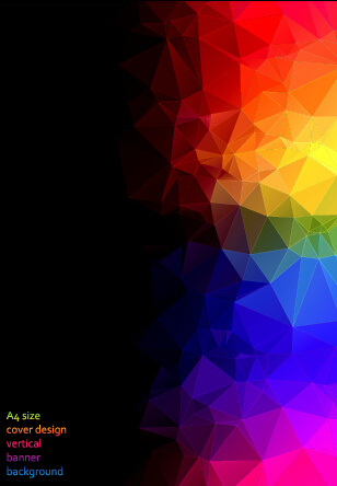 colored polygonal elements vector background