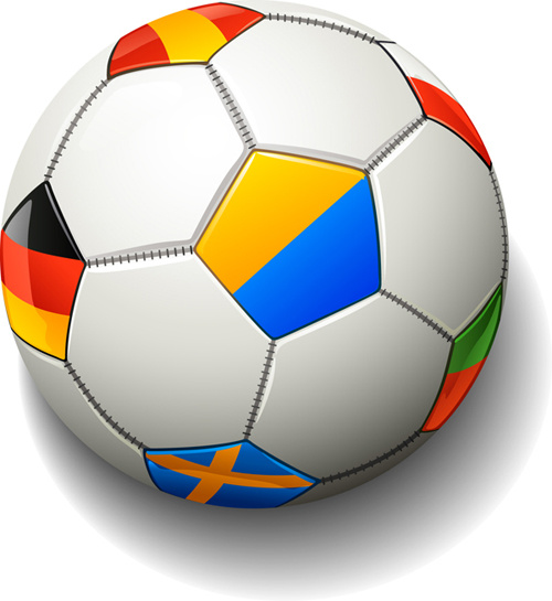 colored soccer design vector