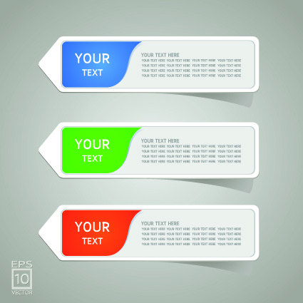 colored sticker label design vector