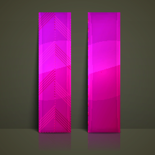 colored vertical banner vector