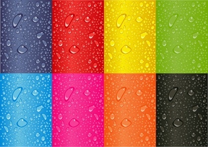 colorful background water droplets decoration