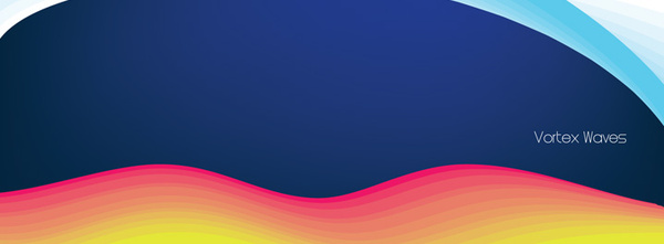 colored wave background vector