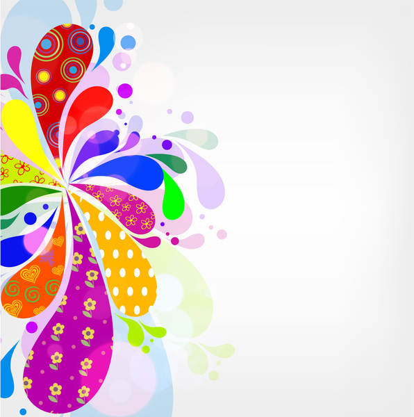 colorful abstract flower
