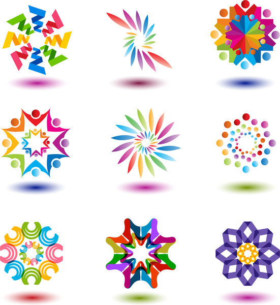 colorful abstract shape for logo design